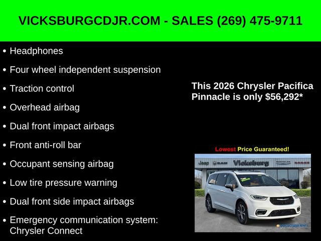 New 2026 Chrysler Pacifica Pinnacle w/ Trailer Tow Group image 27