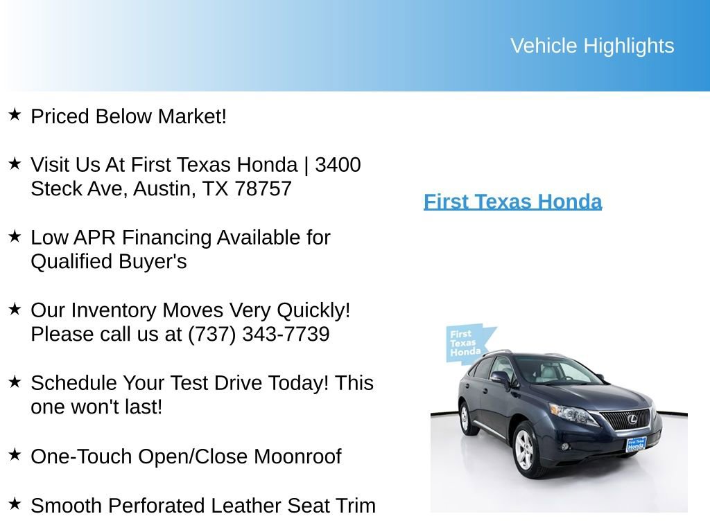 Used 2010 Lexus RX 350 AWD image 9