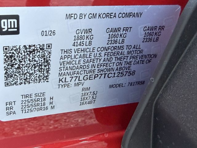 New 2026 Chevrolet Trax RS w/ Sunroof Package image 21