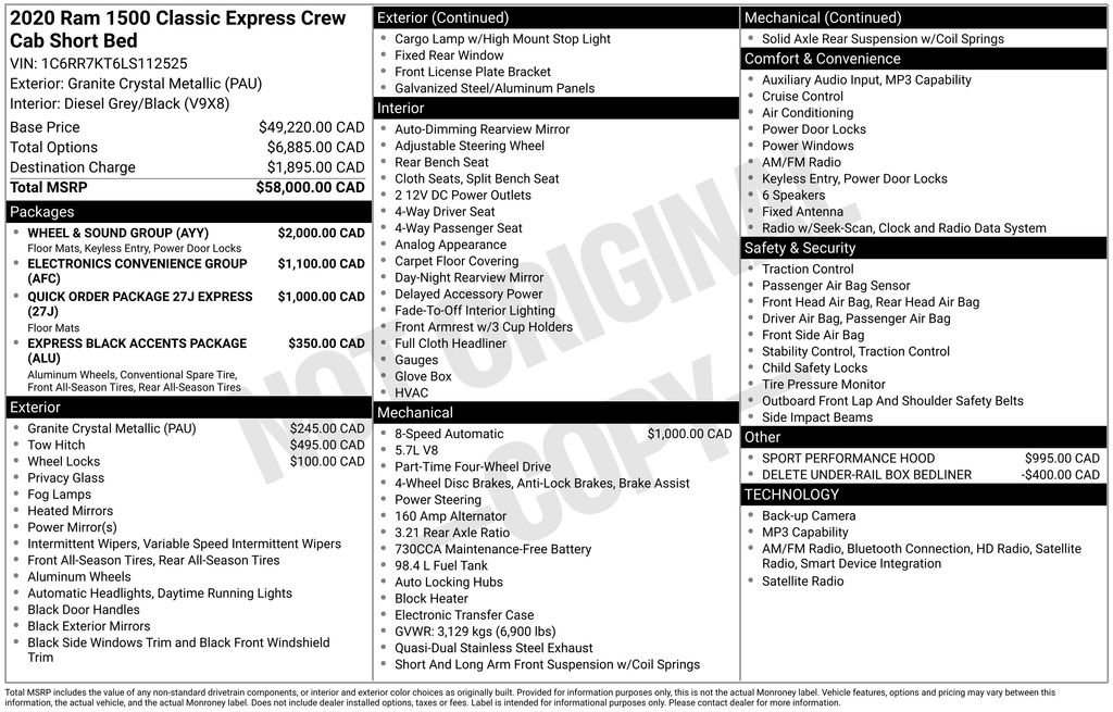 Used 2020 RAM 1500 Express w/ Wheel & Sound Group AWD/4WD image 10