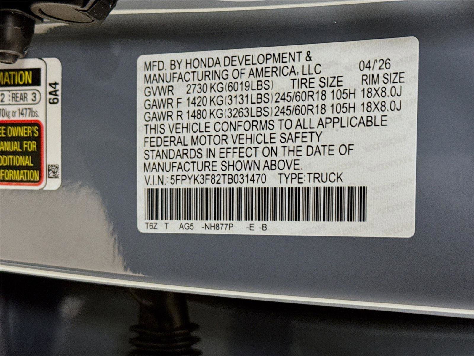 New 2026 Honda Ridgeline Black Edition image 31