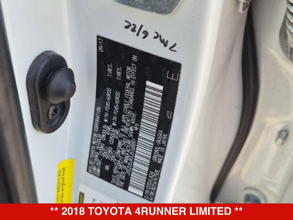 Used 2018 Toyota 4Runner Limited RWD image 36