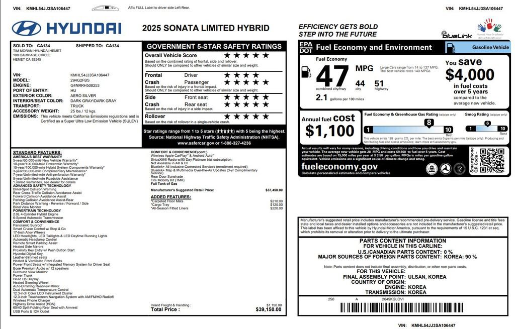Used 2025 Hyundai Sonata Limited image 5