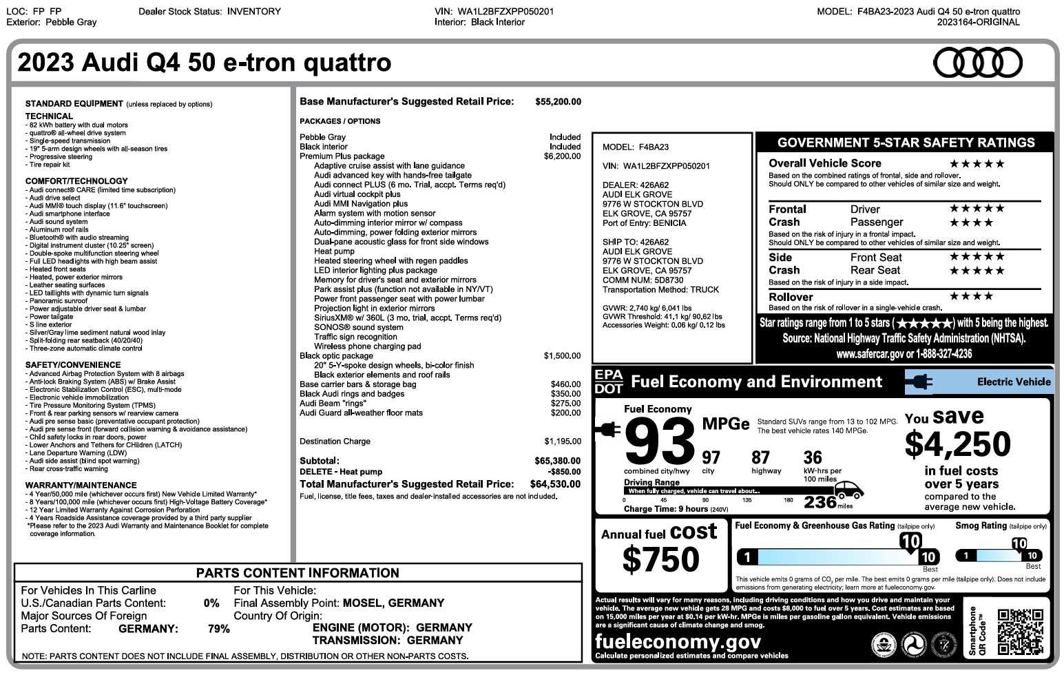Used 2023 Audi Q4 e-tron Premium Plus w/ Premium Plus AWD/4WD image 3