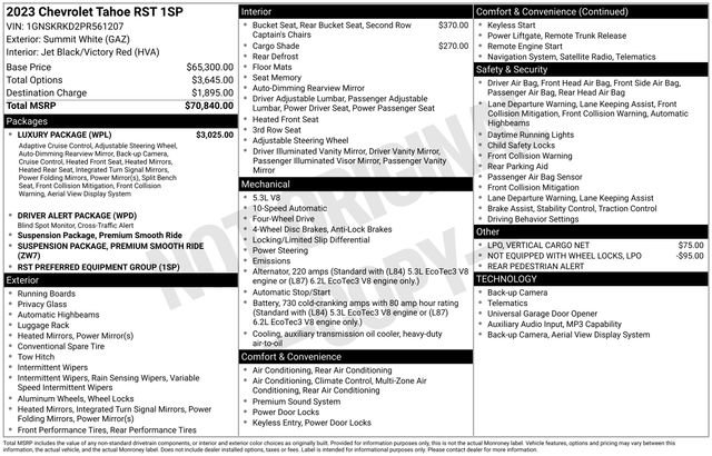 Used 2023 Chevrolet Tahoe RST w/ Luxury Package AWD/4WD image 27