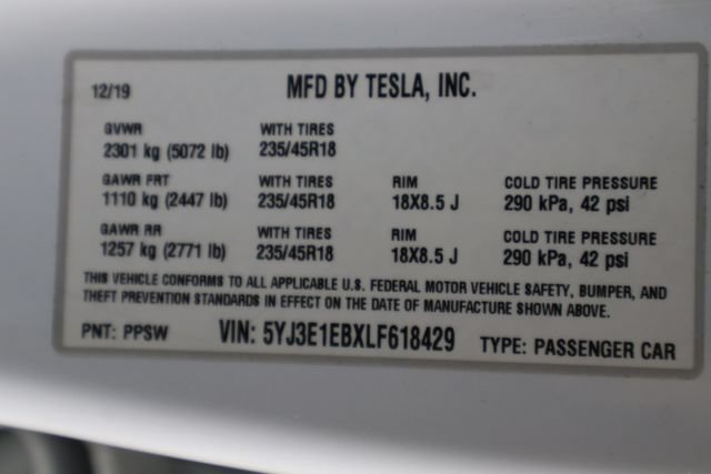 Used 2020 Tesla Model 3 Long Range AWD/4WD image 40