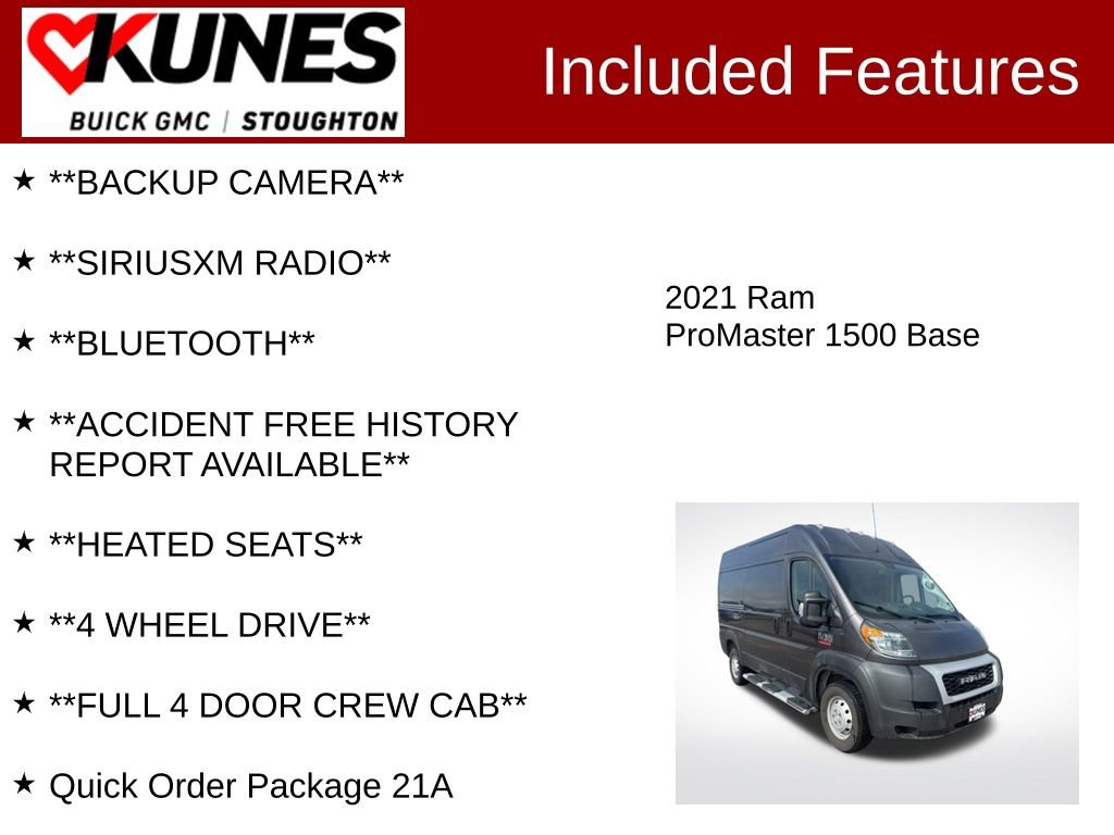 Used 2021 RAM ProMaster 1500 image 2