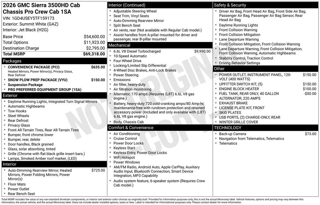 New 2026 GMC Sierra 3500 Pro w/ Convenience Package AWD/4WD image 4