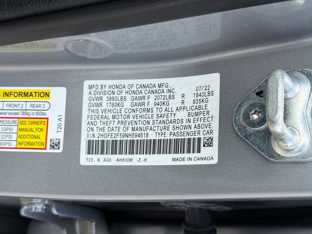 Used 2022 Honda Civic Sport image 30