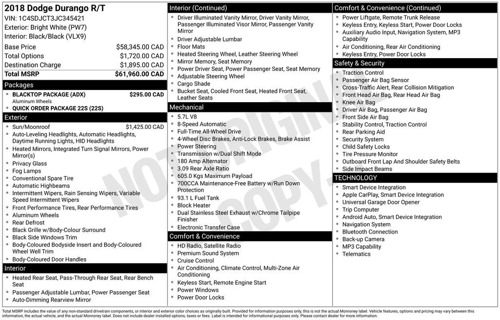 Used 2018 Dodge Durango R/T w/ Blacktop Package image 7