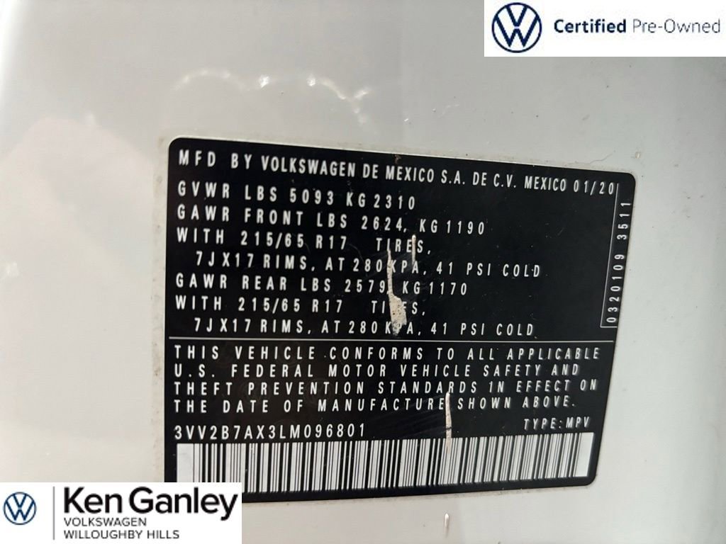 Used 2020 Volkswagen Tiguan SE w/ Panoramic Sunroof Package AWD/4WD image 28