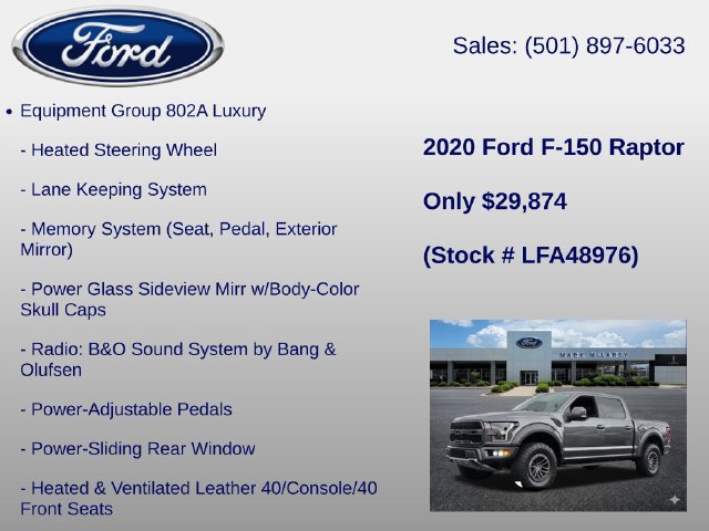 Used 2020 Ford F150 Raptor w/ Equipment Group 802A Luxury AWD/4WD image 18