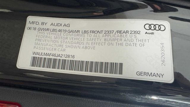 Used 2018 Audi A4 2.0T Ultra Premium Plus w/ Premium Plus Package FWD image 37