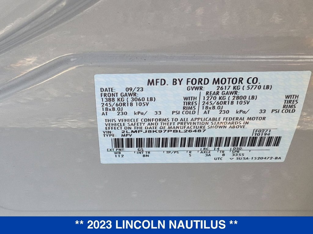 Used 2023 Lincoln Nautilus Reserve w/ Cargo Utility Package AWD/4WD image 37