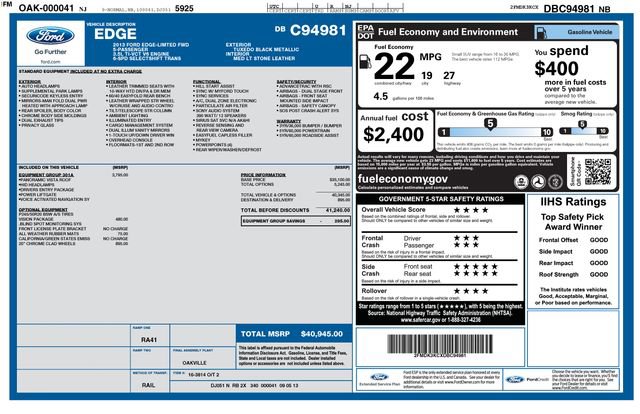 Used 2013 Ford Edge Limited FWD image 6