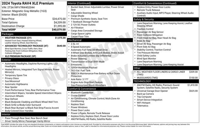 Used 2024 Toyota RAV4 XLE Premium w/ Weather Package image 37