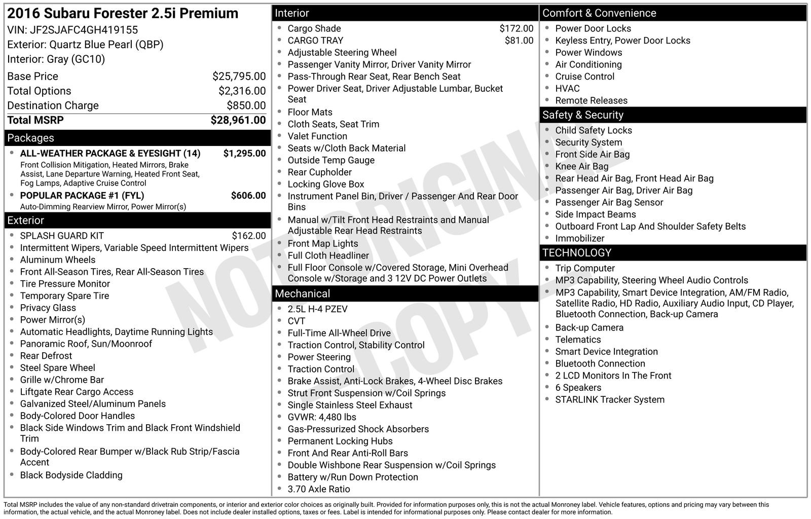 Used 2016 Subaru Forester 2.5i Premium image 31