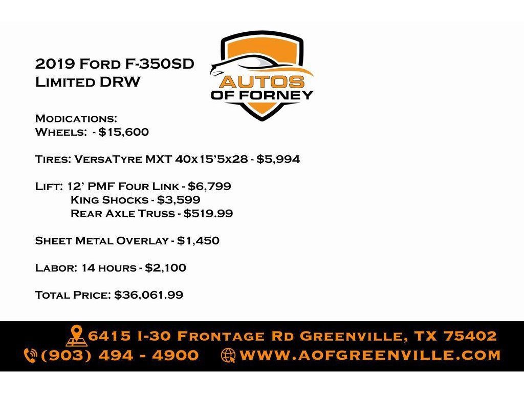Used 2019 Ford F350 Limited AWD/4WD image 2
