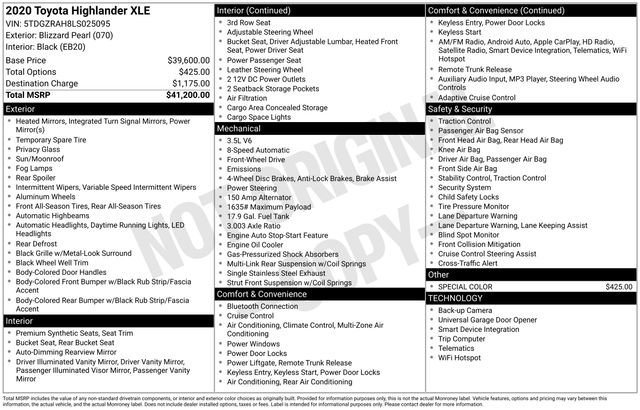 Used 2020 Toyota Highlander XLE image 29