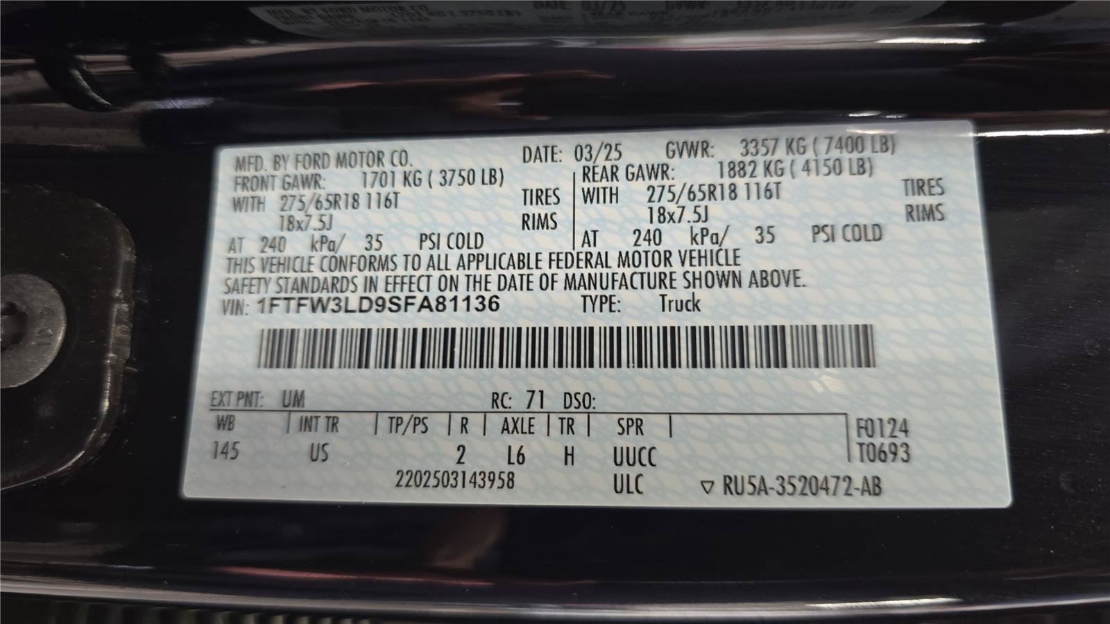 Used 2025 Ford F150 XLT w/ Equipment Group 301A Standard AWD/4WD image 24