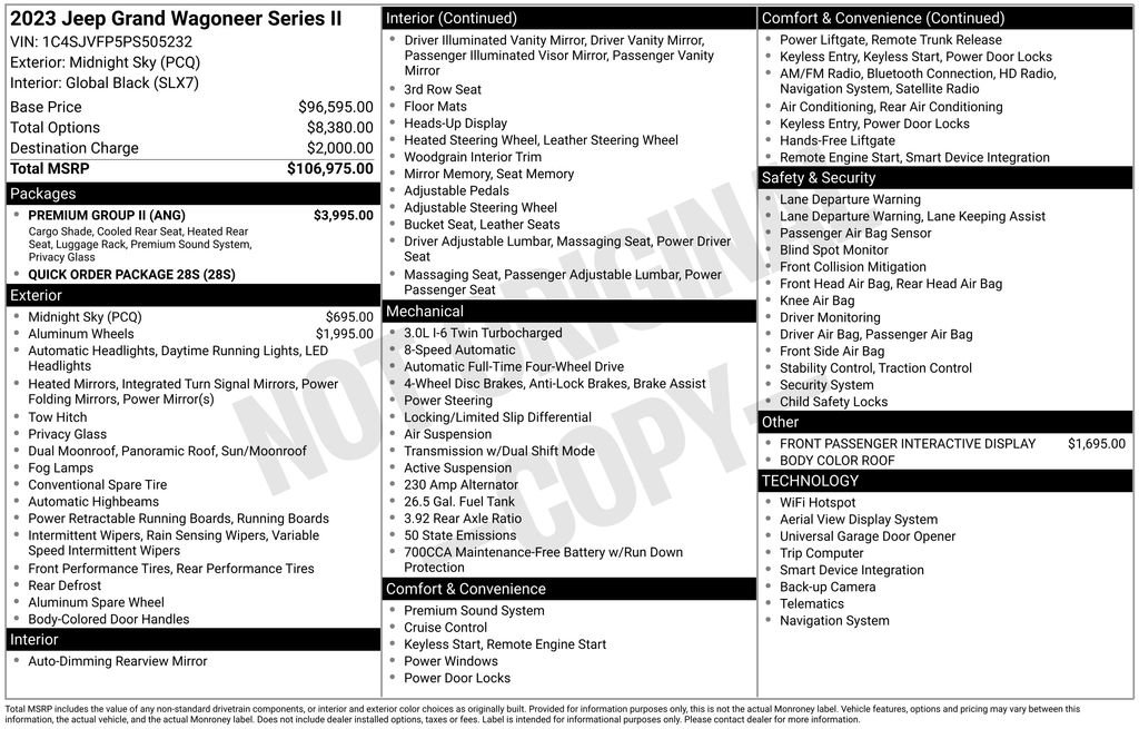 Used 2023 Jeep Grand Wagoneer Series II w/ Premium Group II image 15