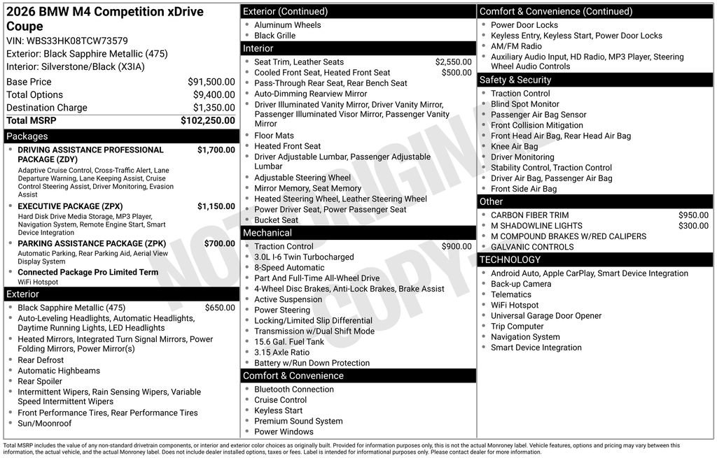 Used 2026 BMW M4 xDrive Competition image 5