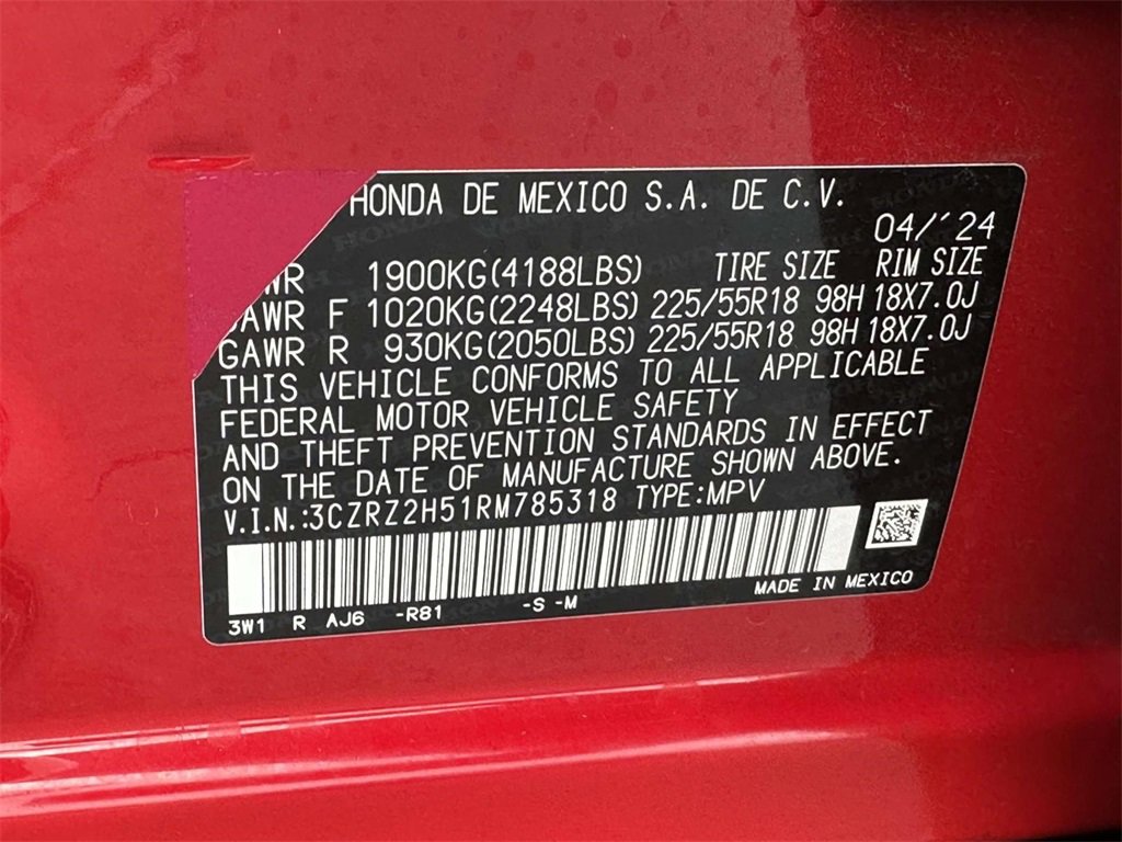 Certified 2024 Honda HR-V Sport image 28