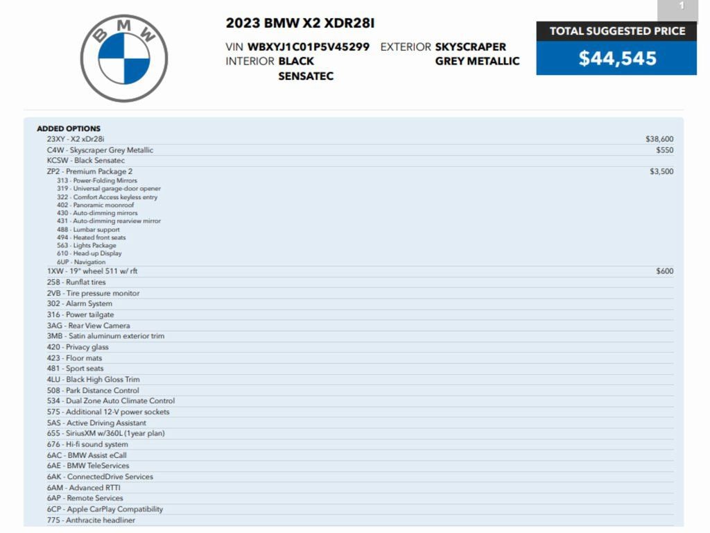 Used 2023 BMW X2 xDrive28i w/ Premium Package 2 AWD/4WD image 2