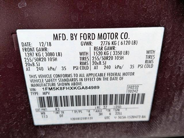Used 2019 Ford Explorer Limited w/ Limited Luxury Package image 20