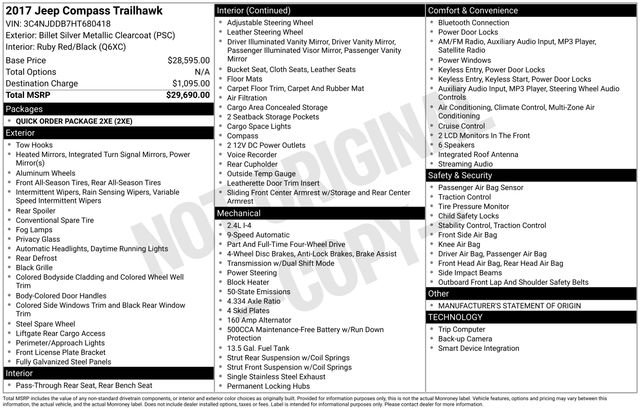 Used 2017 Jeep Compass Trailhawk image 34