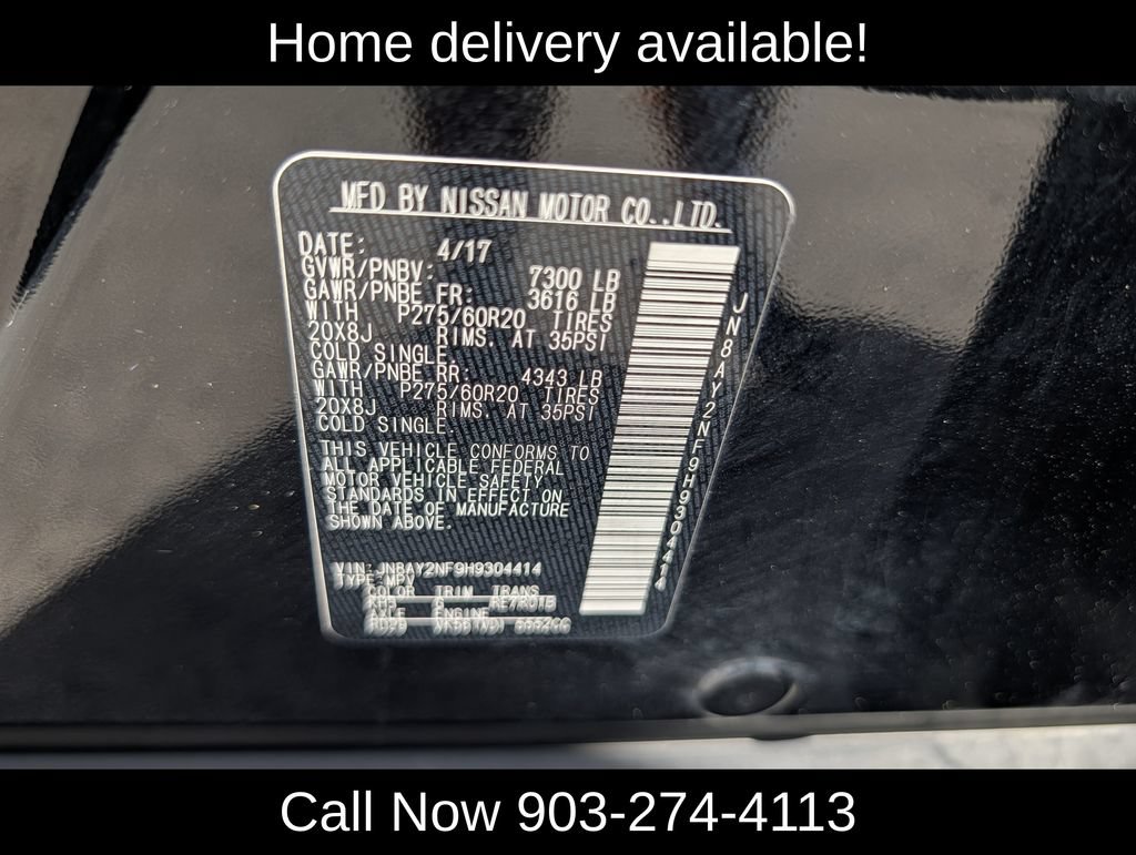 Used 2017 Nissan Armada Platinum w/ Captain Seat Package RWD image 40
