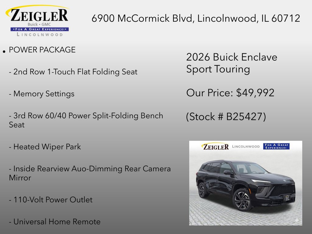 New 2026 Buick Enclave Sport Touring w/ Power Package AWD/4WD image 6