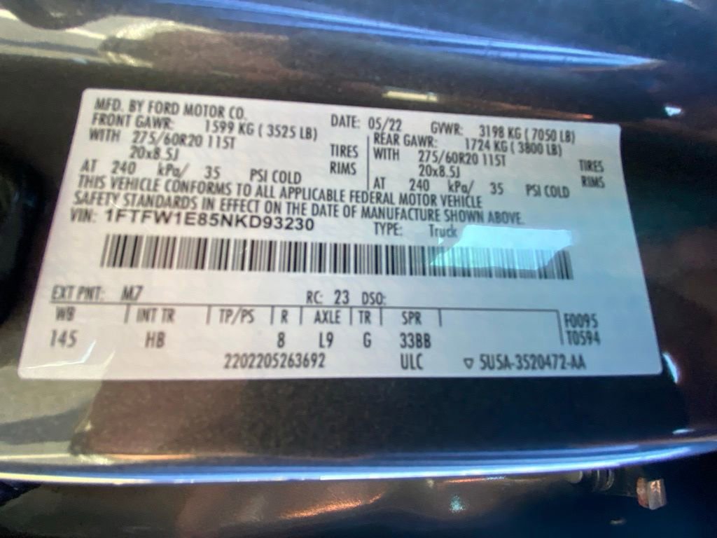 Certified 2022 Ford F150 Lariat w/ Equipment Group 502A High image 30