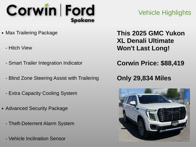 Used 2025 GMC Yukon XL Denali Ultimate AWD/4WD image 12