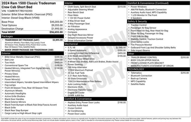 Used 2024 RAM 1500 Tradesman w/ Tradesman SXT Package AWD/4WD image 35