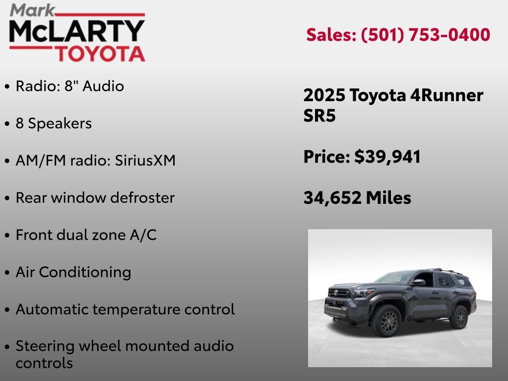 Certified 2025 Toyota 4Runner SR5 AWD/4WD image 23