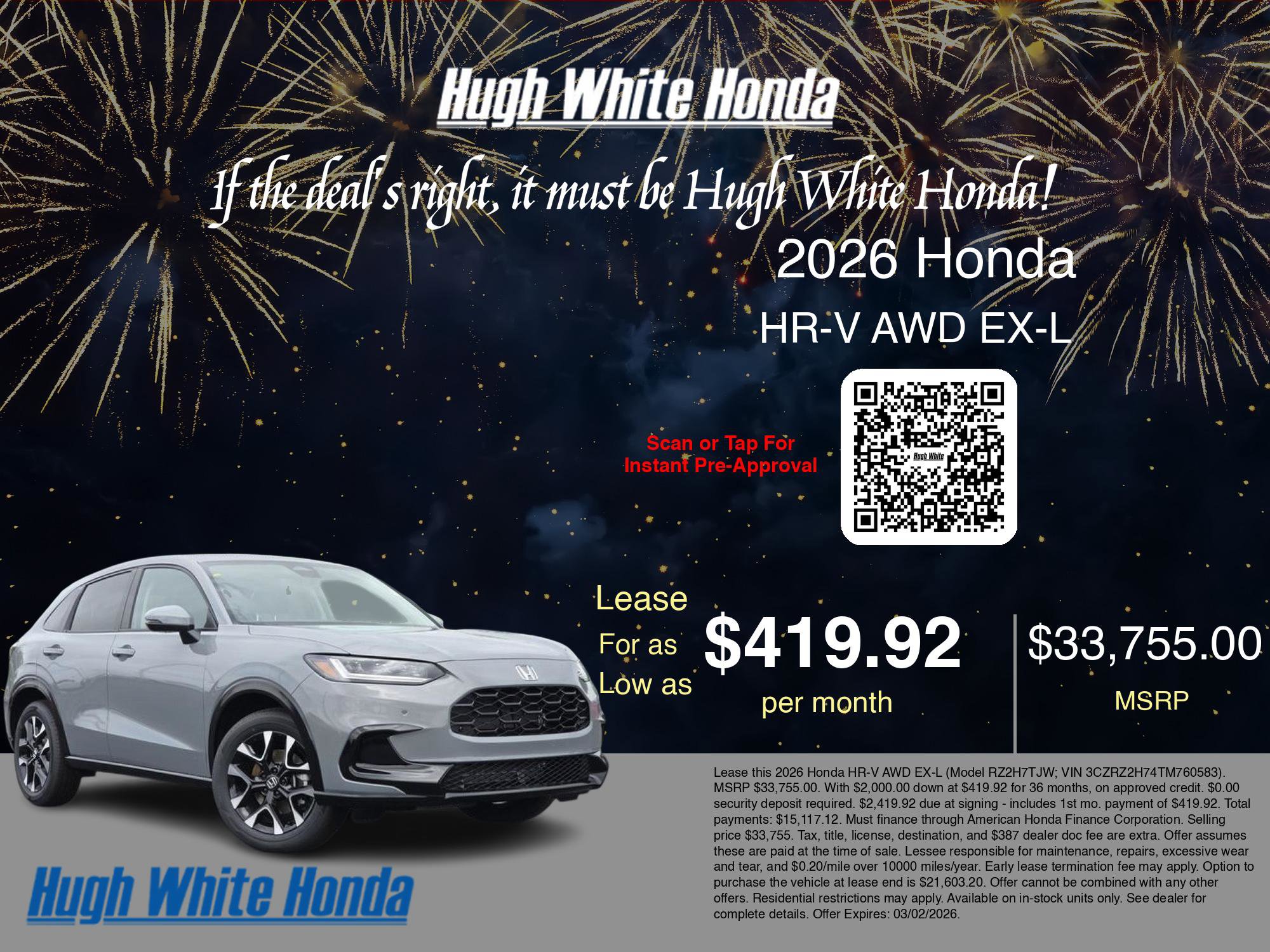 New 2026 Honda HR-V EX-L image 3