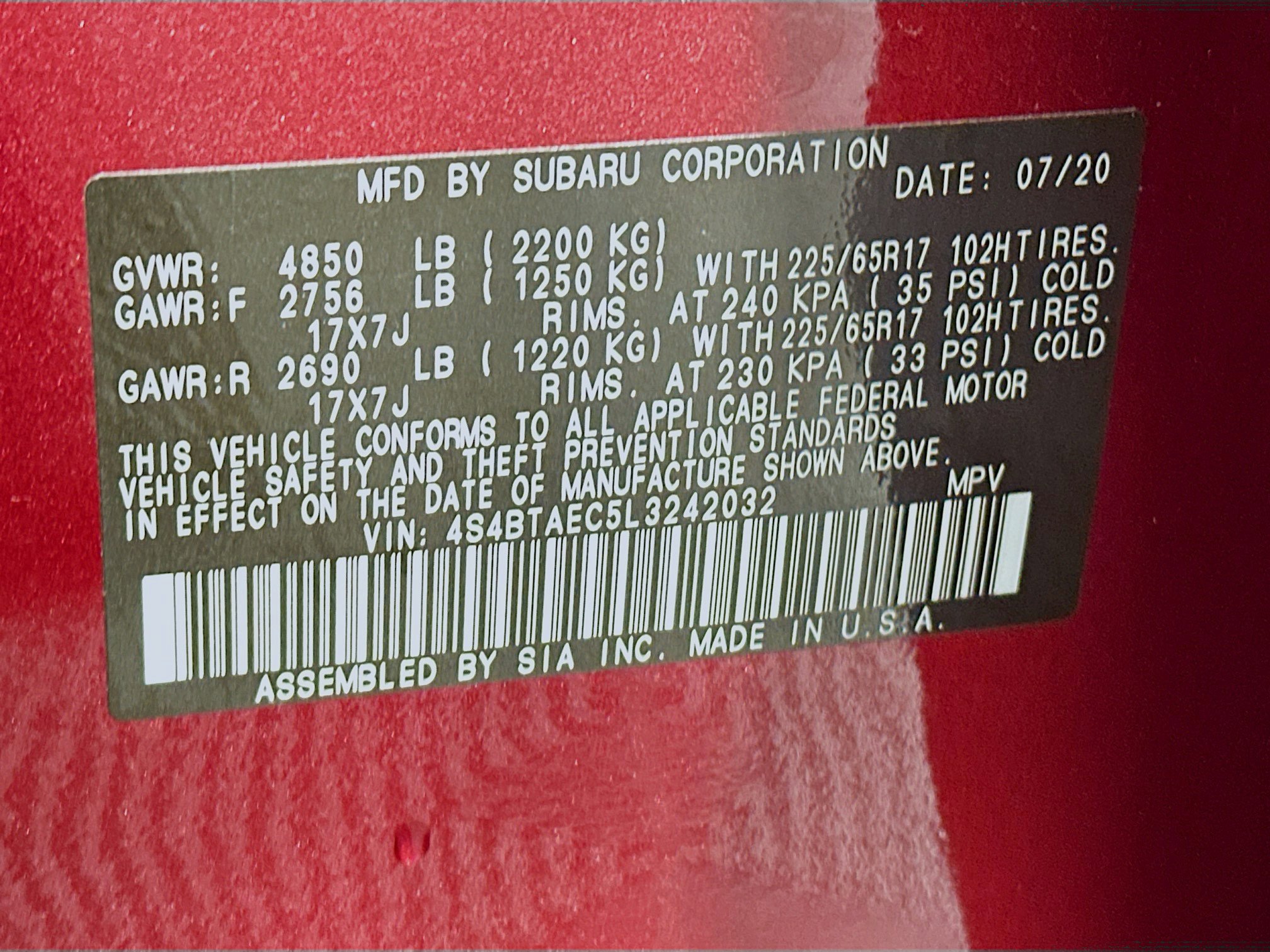 Used 2020 Subaru Outback Premium w/ Popular Package #1 image 12