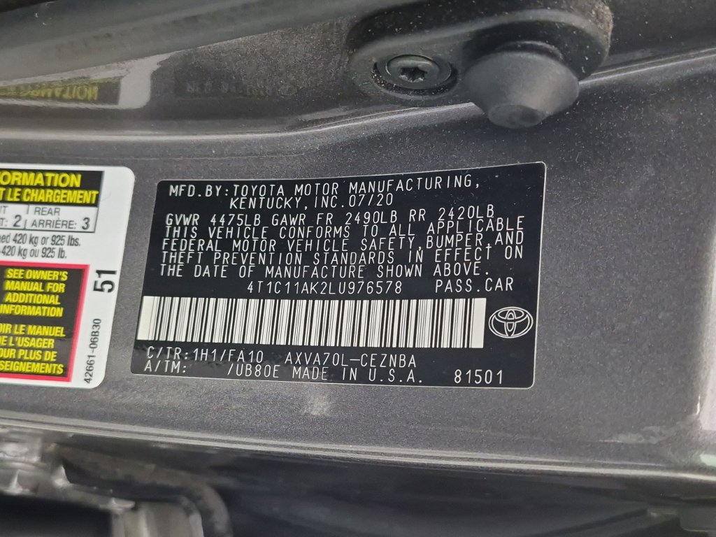 Used 2020 Toyota Camry LE w/ Carpet Mat Package FWD image 38