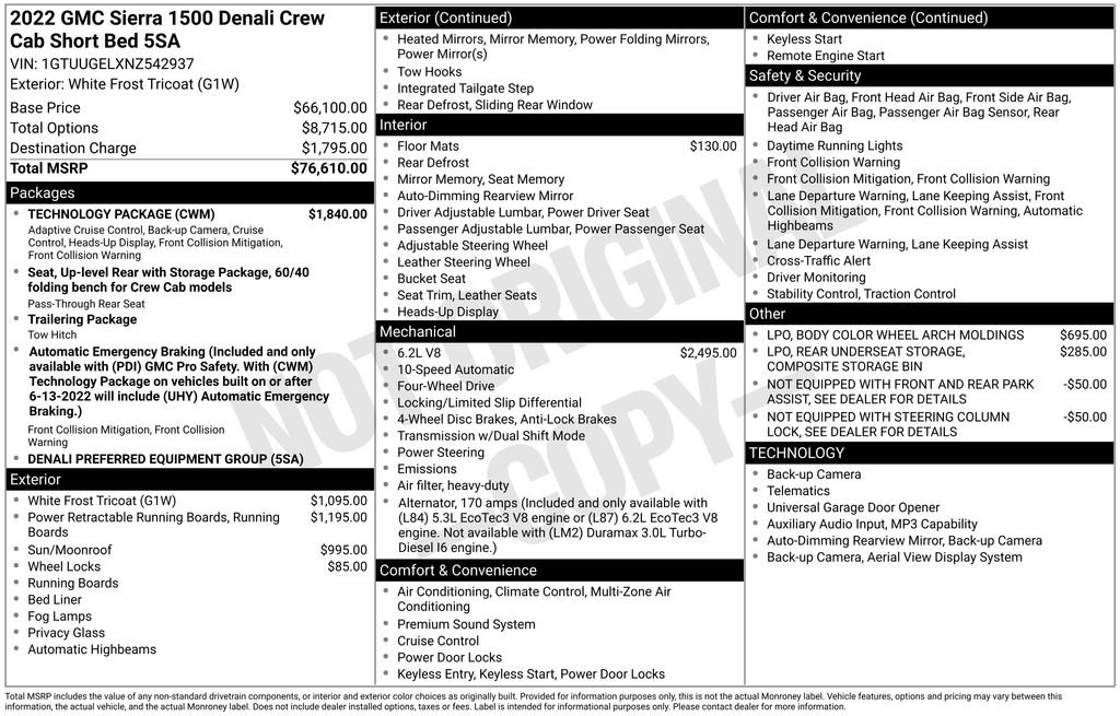 Used 2022 GMC Sierra 1500 Denali w/ Technology Package AWD/4WD image 6