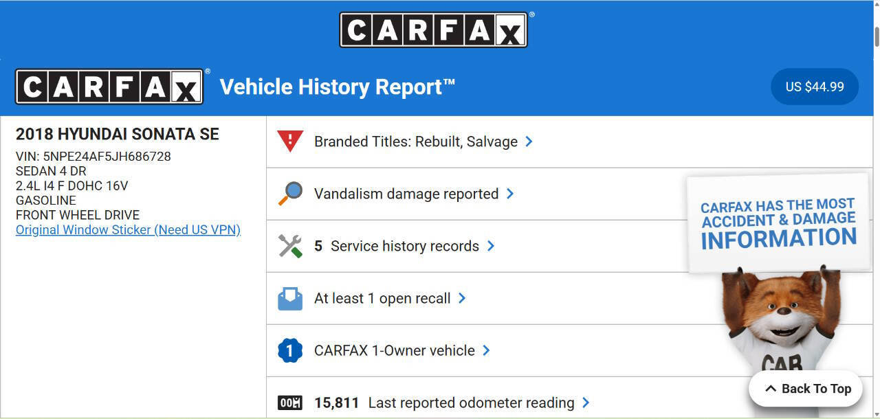 Used 2018 Hyundai Sonata SE image 47