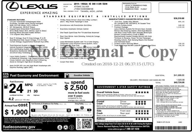 Used 2019 Lexus IS 300 w/ Premium Package RWD image 4