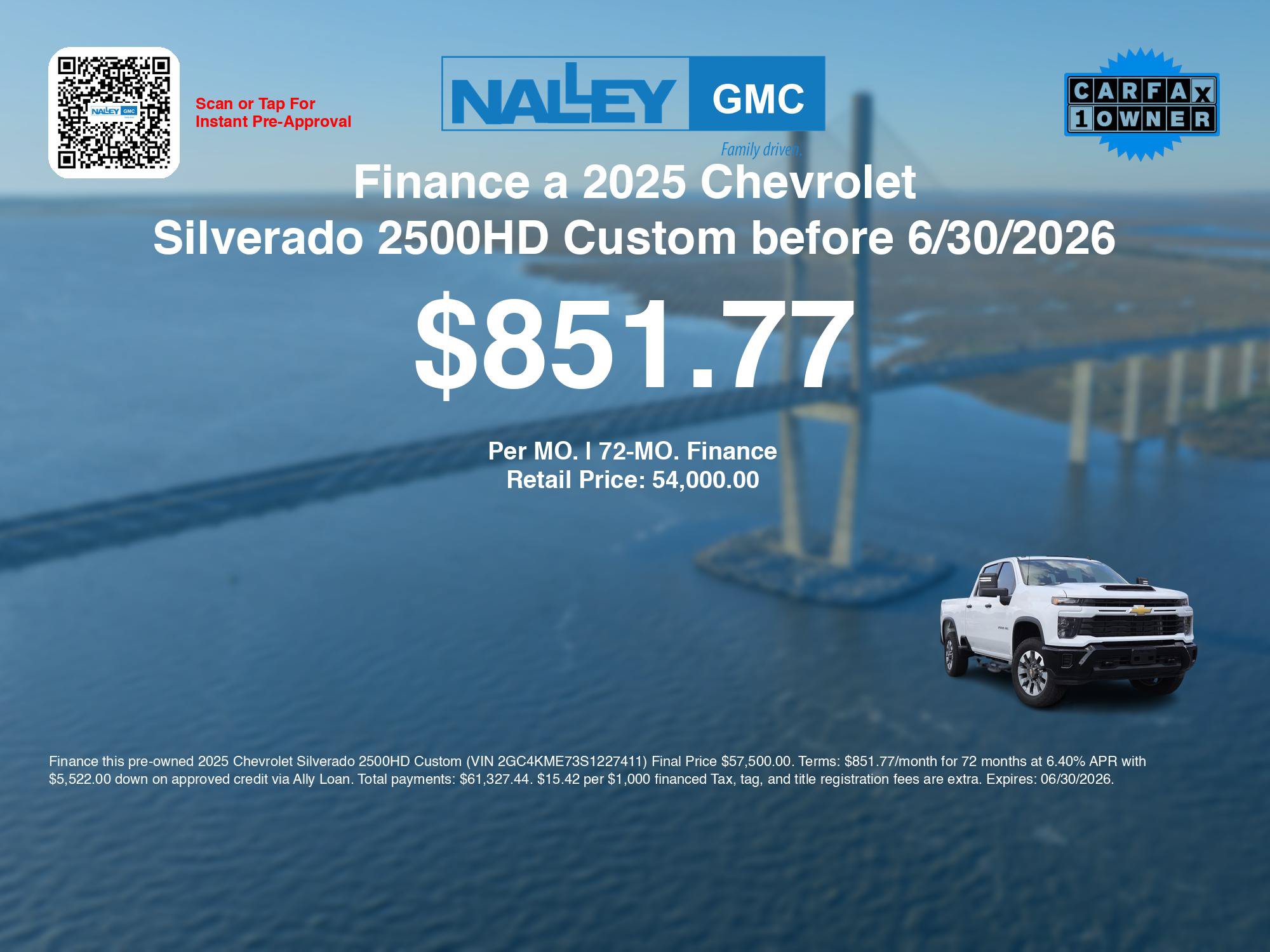 Used 2025 Chevrolet Silverado 2500 Custom w/ Custom Convenience Package AWD/4WD image 3