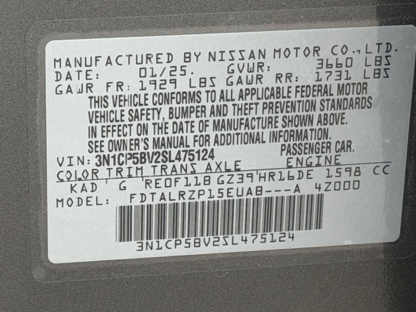 Certified 2025 Nissan Kicks Play S FWD image 30