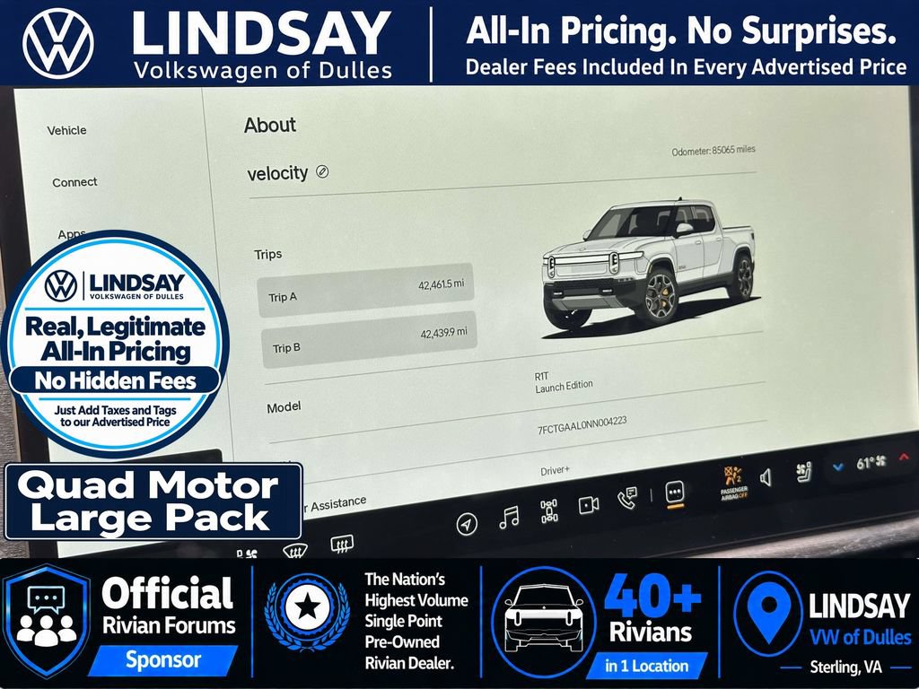 Used 2022 Rivian R1T Launch Edition AWD/4WD image 25