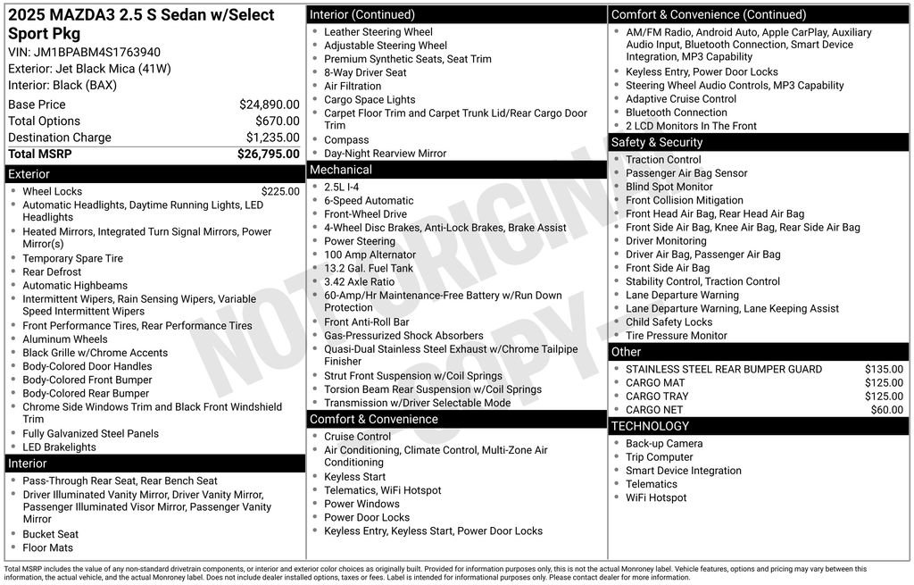 Used 2025 MAZDA MAZDA3 s image 7