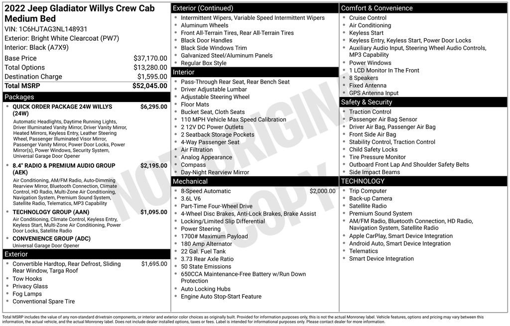Used 2022 Jeep Gladiator Sport AWD/4WD image 40
