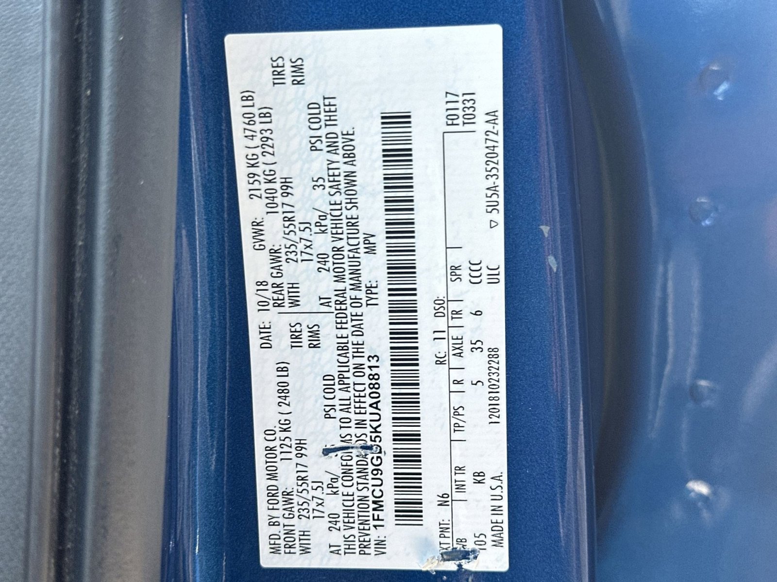 Certified 2019 Ford Escape SE AWD/4WD image 43