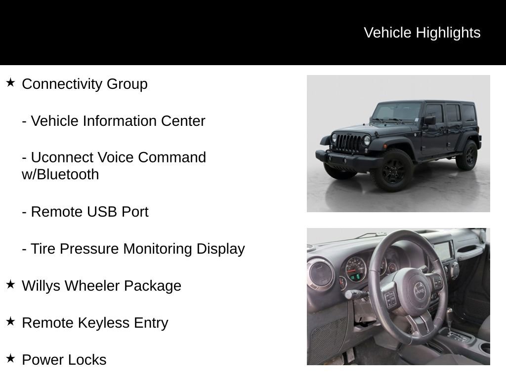 Used 2017 Jeep Wrangler Unlimited Willys image 21