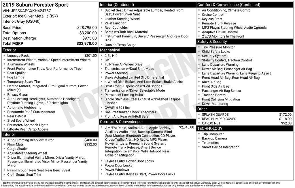 Used 2019 Subaru Forester Sport image 36